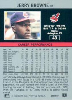 Jerry Browne  baseball card collectible - Main Image 2