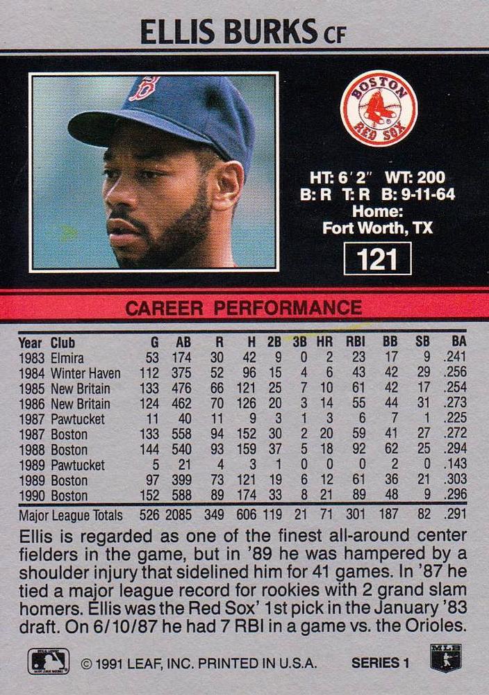 Ellis Burks  baseball card collectible - Main Image 2