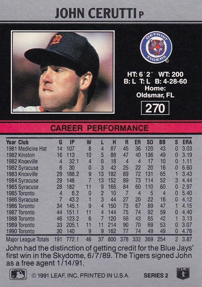 John Cerutti  baseball card collectible - Main Image 2