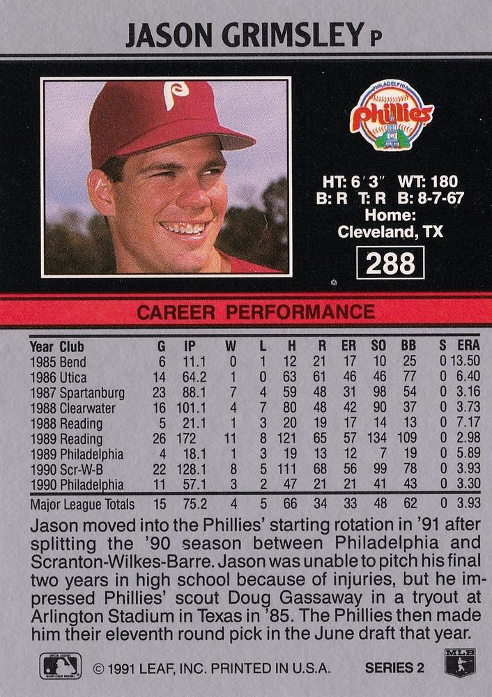Jason Grimsley  baseball card collectible - Main Image 2