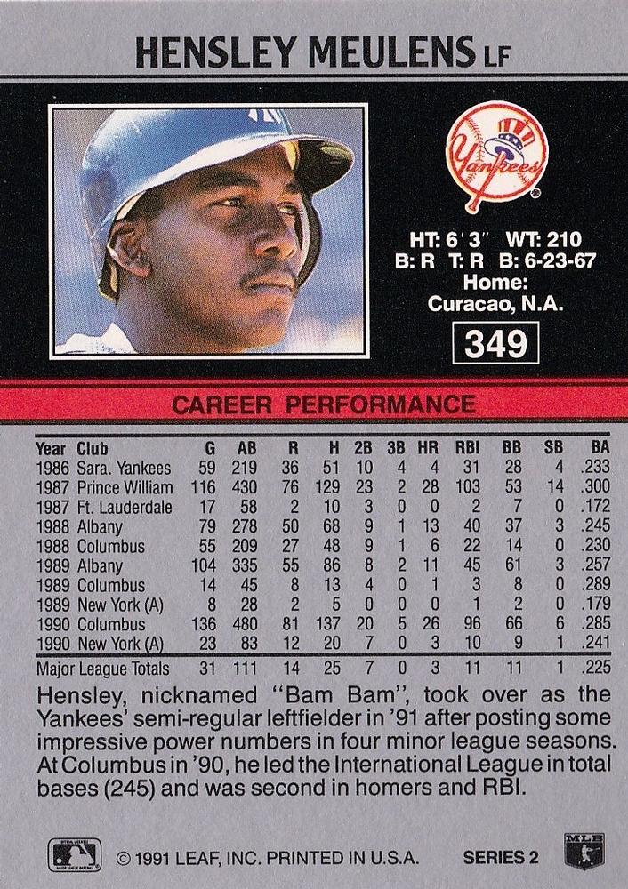 Hensley Meulens  baseball card collectible - Main Image 2