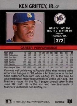 Ken Griffey, Jr.  baseball card collectible - Main Image 2