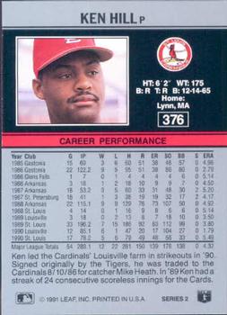 Ken Hill  baseball card collectible - Main Image 2