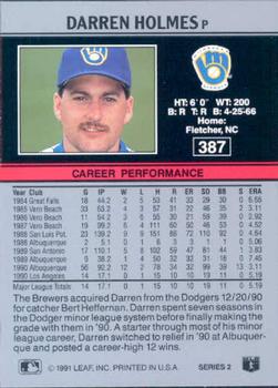 Darren Holmes  baseball card collectible - Main Image 2