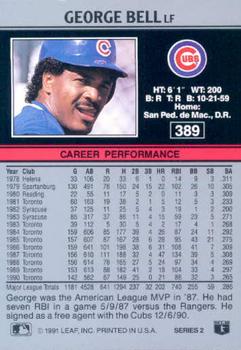 George Bell  baseball card collectible - Main Image 2