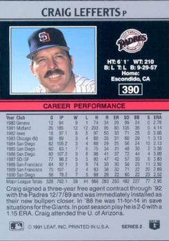 Craig Lefferts  baseball card collectible - Main Image 2