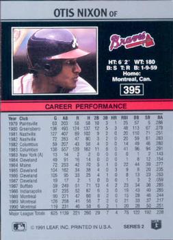 Otis Nixon  baseball card collectible - Main Image 2