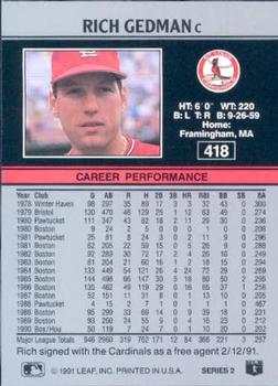 Rich Gedman  baseball card collectible - Main Image 2