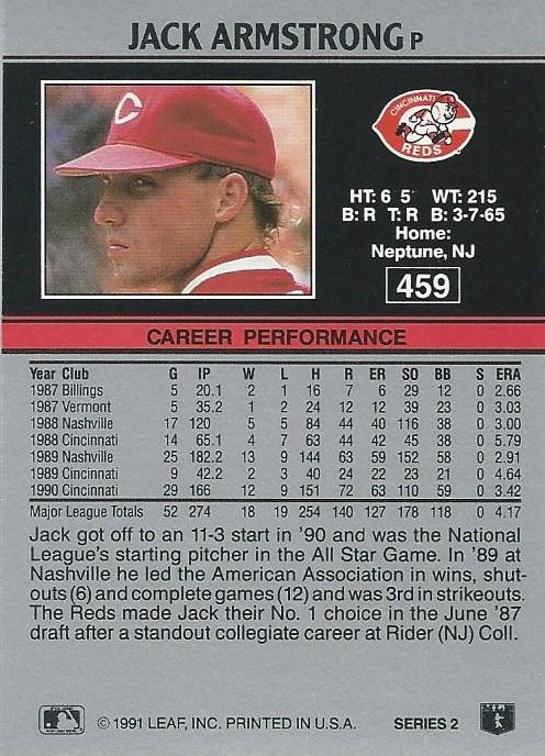 Jack Armstrong  baseball card collectible - Main Image 2