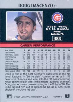Doug Dascenzo  baseball card collectible - Main Image 2