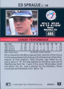 Ed Sprague  baseball card collectible - Main Image 2