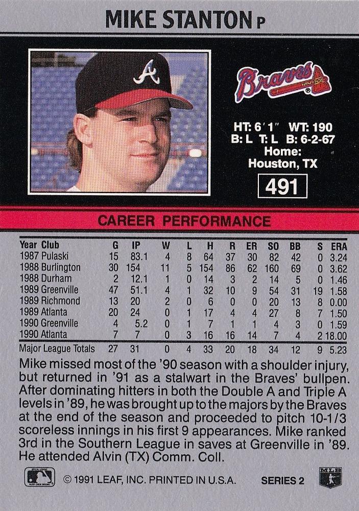 Mike Stanton  baseball card collectible - Main Image 2