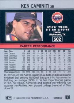 Ken Caminiti  baseball card collectible - Main Image 2