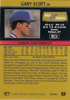 Gary Scott  baseball card collectible - Main Image 2