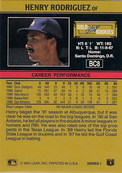 Henry Rodriguez  baseball card collectible - Main Image 2