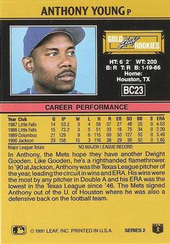 Anthony Young  baseball card collectible - Main Image 2