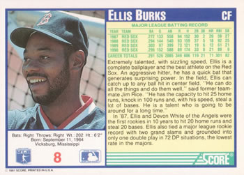 Ellis Burks  baseball card collectible - Main Image 2