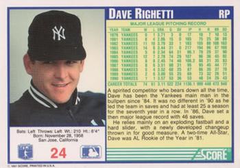 Dave Righetti  baseball card collectible - Main Image 2