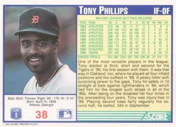 Tony Phillips  baseball card collectible - Main Image 2