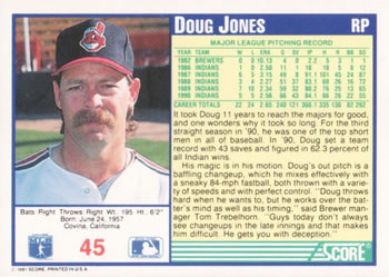 Doug Jones  baseball card collectible - Main Image 2