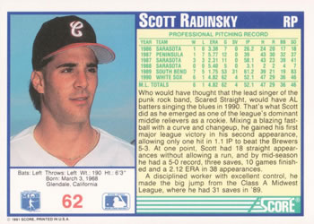 Scott Radinsky  baseball card collectible - Main Image 2