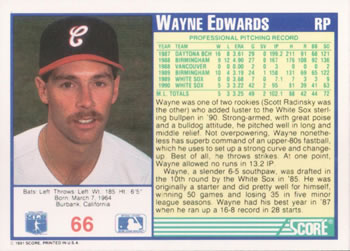 Wayne Edwards  baseball card collectible - Main Image 2