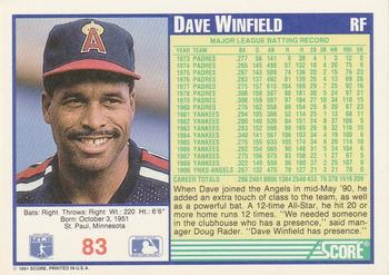 Dave Winfield  baseball card collectible - Main Image 2