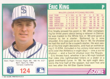 Eric King  baseball card collectible - Main Image 2