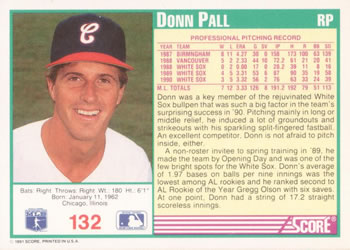 Donn Pall  baseball card collectible - Main Image 2