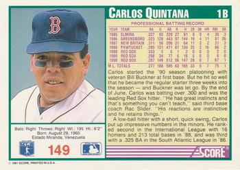 Carlos Quintana  baseball card collectible - Main Image 2