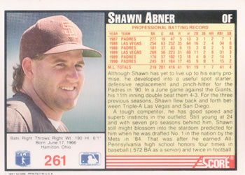 Shawn Abner  baseball card collectible - Main Image 2