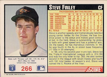 Steve Finley  baseball card collectible - Main Image 2
