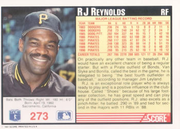 R.J. Reynolds  baseball card collectible - Main Image 2