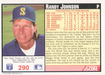 Randy Johnson  baseball card collectible - Main Image 2