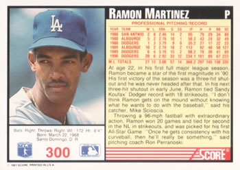 Ramon Martinez  baseball card collectible - Main Image 2