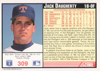Jack Daugherty  baseball card collectible - Main Image 2