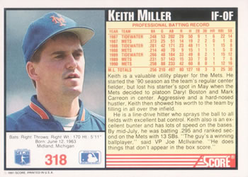 Keith Miller  baseball card collectible - Main Image 2