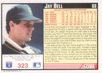 Jay Bell  baseball card collectible - Main Image 2