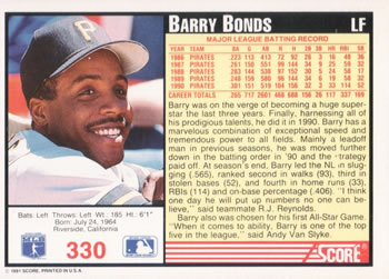 Barry Bonds  baseball card collectible - Main Image 2