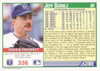 Jeff Schulz  baseball card collectible - Main Image 2