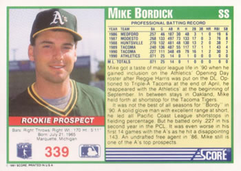 Mike Bordick  baseball card collectible - Main Image 2