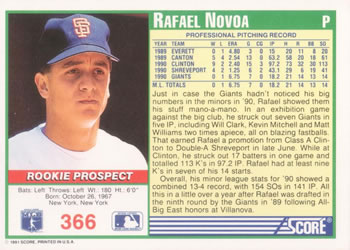 Rafael Novoa  baseball card collectible - Main Image 2
