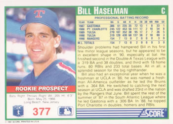 Bill Haselman  baseball card collectible - Main Image 2