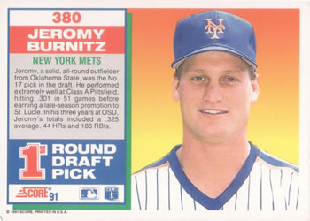 Jeromy Burnitz  baseball card collectible - Main Image 2