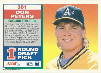 Don Peters  baseball card collectible - Main Image 2