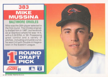 Mike Mussina  baseball card collectible - Main Image 2