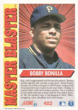 Bobby Bonilla  baseball card collectible - Main Image 2