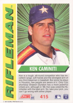 Ken Caminiti  baseball card collectible - Main Image 2