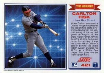 Carlton Fisk  baseball card collectible - Main Image 2