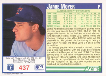 Jamie Moyer  baseball card collectible - Main Image 2